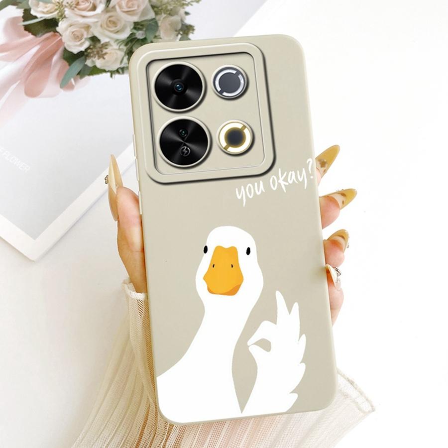 For Itel P65 4G Phone Case Cute Rabbit Painted Liquid Soft Silicone Bumber Shell For Itel P 65 4G Capa P671L Back Cover