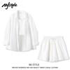 MJ Style Women's Long Sleeve Shirt & Shorts Set