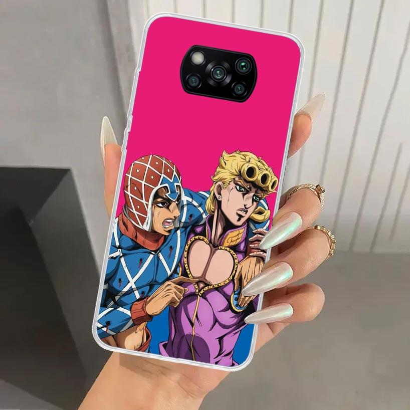 JoJo Bizarre Adventure Golden Wind Phone Case for Xiaomi Poco X5 X6 X7 Pro F7 Ultra M7 Redmi 15 15C 13 13C 12 12C 10 10A 10C 9 9