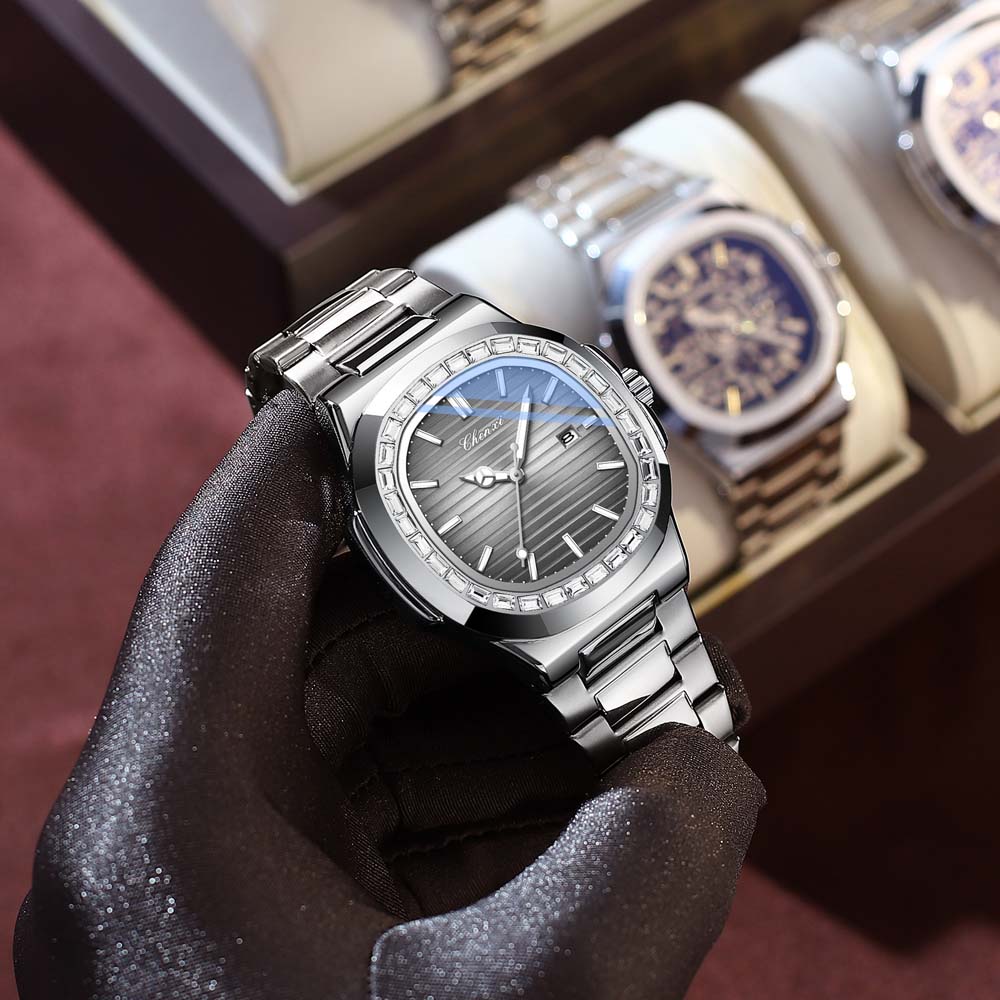CHENXI Men's Watches Luxury Business Men's Quartz Date Wristwatches Diamond Design Waterproof Luminous Relojes Para Hombres