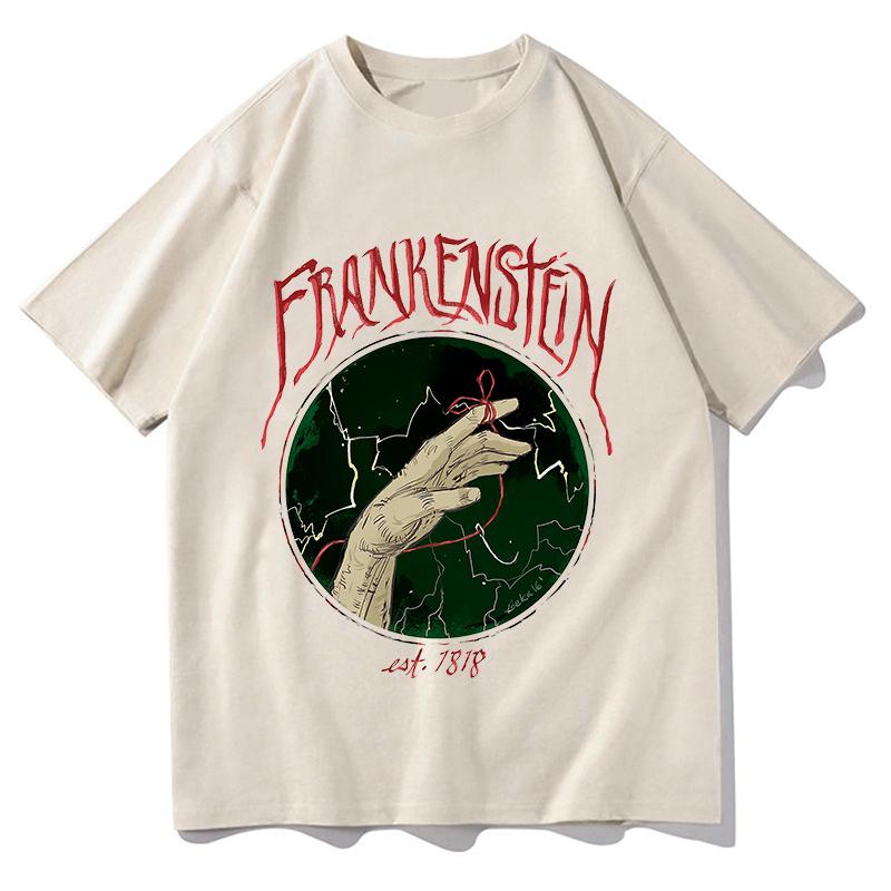 Frankenstein Guillermo Del Toro Tshirts Cotton Short Sleeve Loose Women T-shirt Fashion Loose Unisex Streetwear Graphic T Shirt S разноцветный