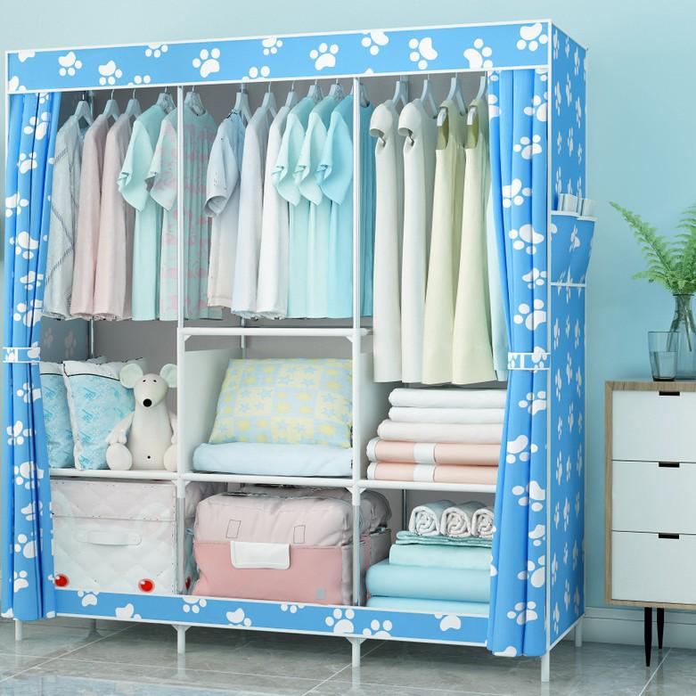 Foldable Fabric Wardrobe: Economical Storage Cabinet & Clothes Rack