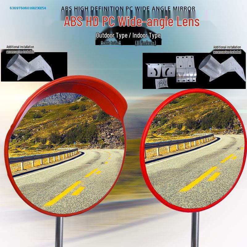 80cm Wide-Angle Outdoor Traffic Convex Mirror for Blind Spots and Corners