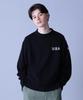 AVIREX Naval Crewneck Knit Sweater Men's M 010 Black 783-3932006