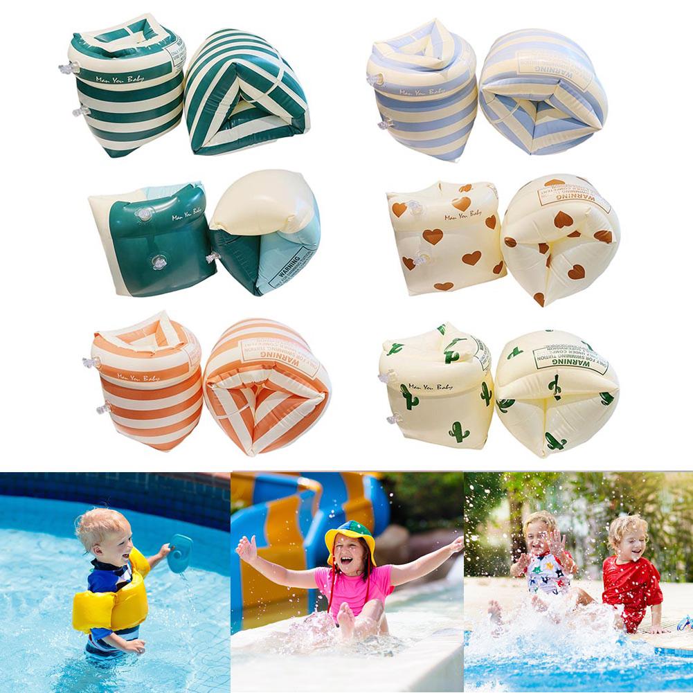 1 Pair Pool Floats for Children Kids Swimming Ring Swim Tube Water Toys Inflatable Swimming Armbands Pool Floating Arm Circle