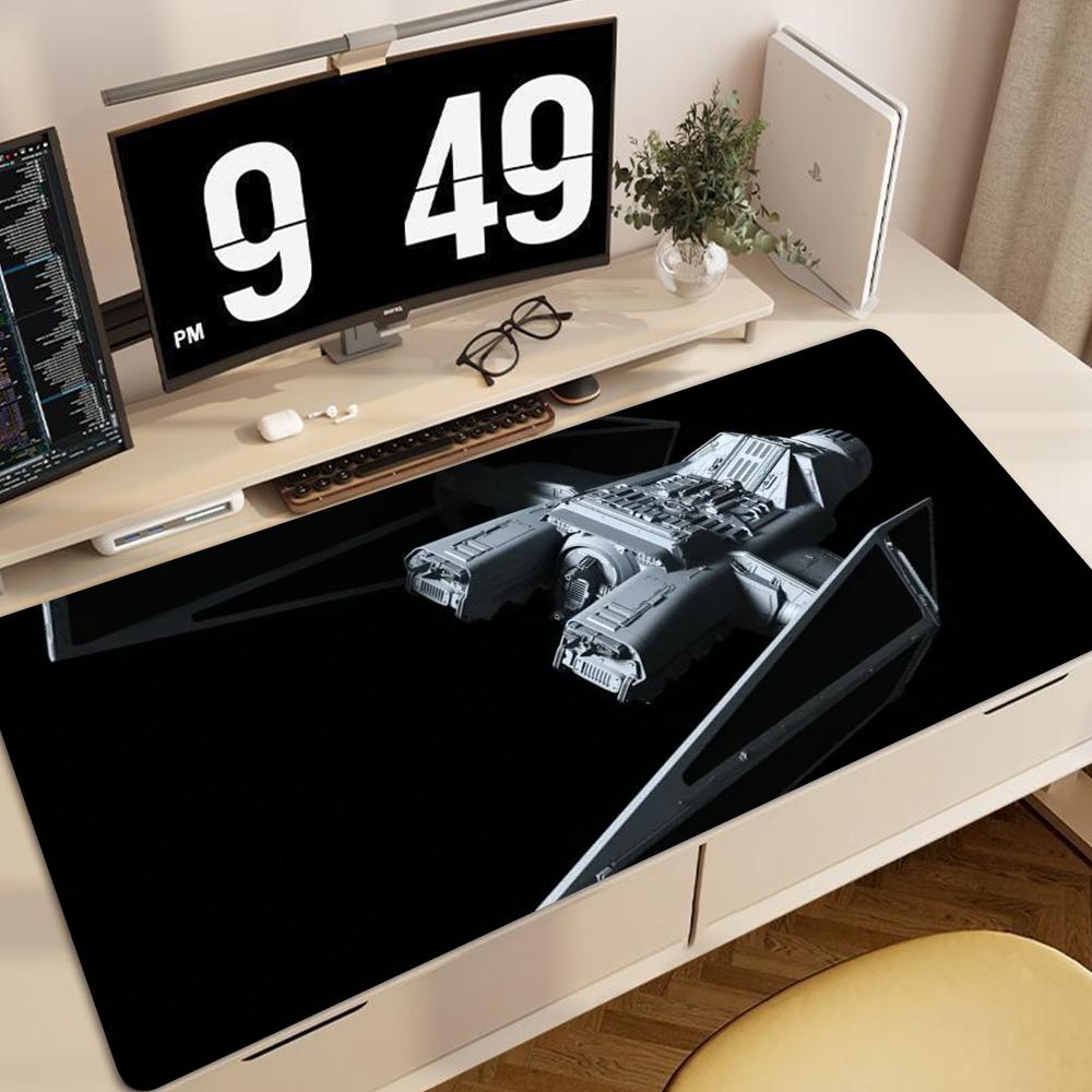 Alien spacecraft blueprint Mouse Pad large keyboard mouse desk pad nonslip rubber gaming mouse pad laptop mouse carpet