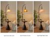 Retro American-Style Floor Lamp with Integrated Storage and Bedside Table Combo