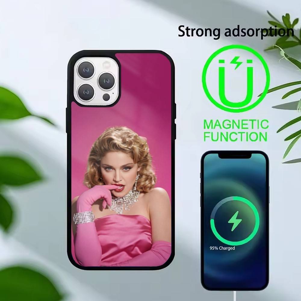 

Singer M-Madonna Phone Case For iPhone17,16,15,14,13 Plus,Pro Max Magnetic For Magsafe Wireless Charging iPhone11PROMAX