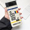 Travel New York Airplane Ticket Art Fashion Case For Samsung Galaxy Z Flip 3 4 5 6 7 Hard Folding Z Flip4 Clear PC Cover Gift