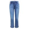 Damen Retro High-Waist Slim Fit Bestickte Micro-Flare Jeans