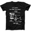 Jaws Paws Capt Quints Anti Shark Cage Theory Water Gift Tee Black T Shirt 123