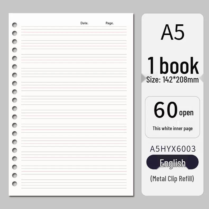 Minimalist Large-Capacity Loose-Leaf Binder: Essential for Students and Office Workers