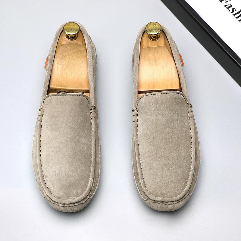 2026 Designer Penny Loafers Men Flats High Quality Soft Suede Leather Flat Shoes Male Casual Driving Shoes Slip On Moccasins