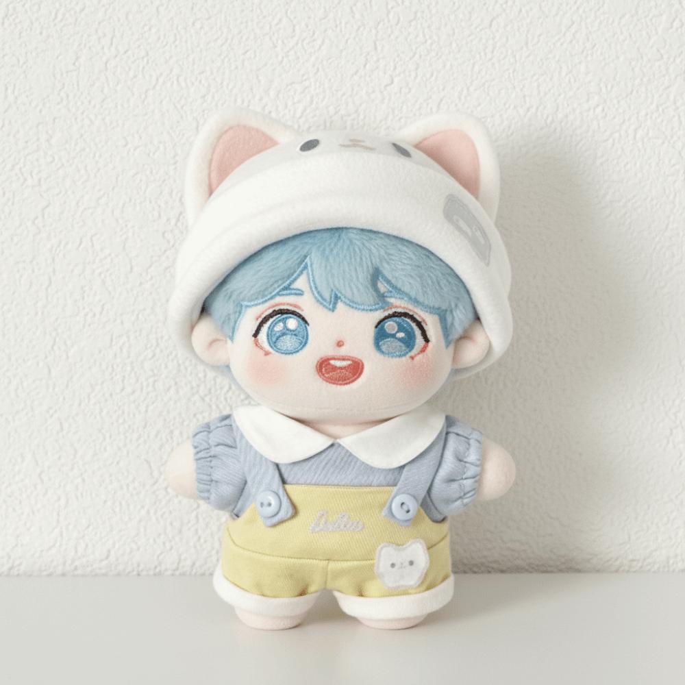 1 Set Suit 10cm Cotton Doll Clothes Cat Hat Doll Dress Up Set Doll Clothes Outfit Doll Accessories