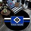Custom Name HSV Round Area Rug,Carpet Rug for Living Room Bedroom Sofa Playroom Decor,Non-slip Floor Mat