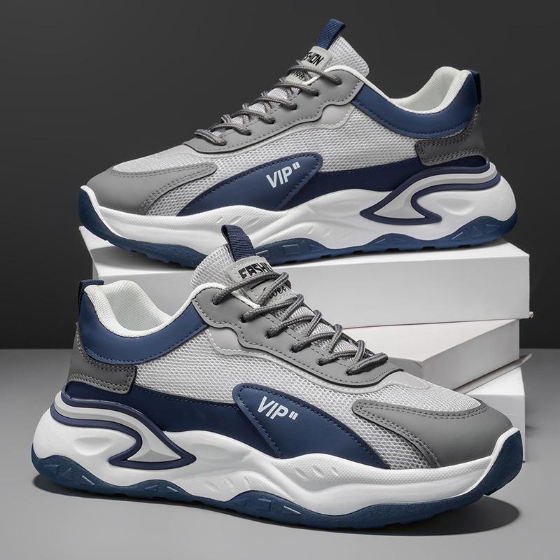 Men S Casual Breathable Mesh Running Sneakers Soft Sole Trendy Shoes