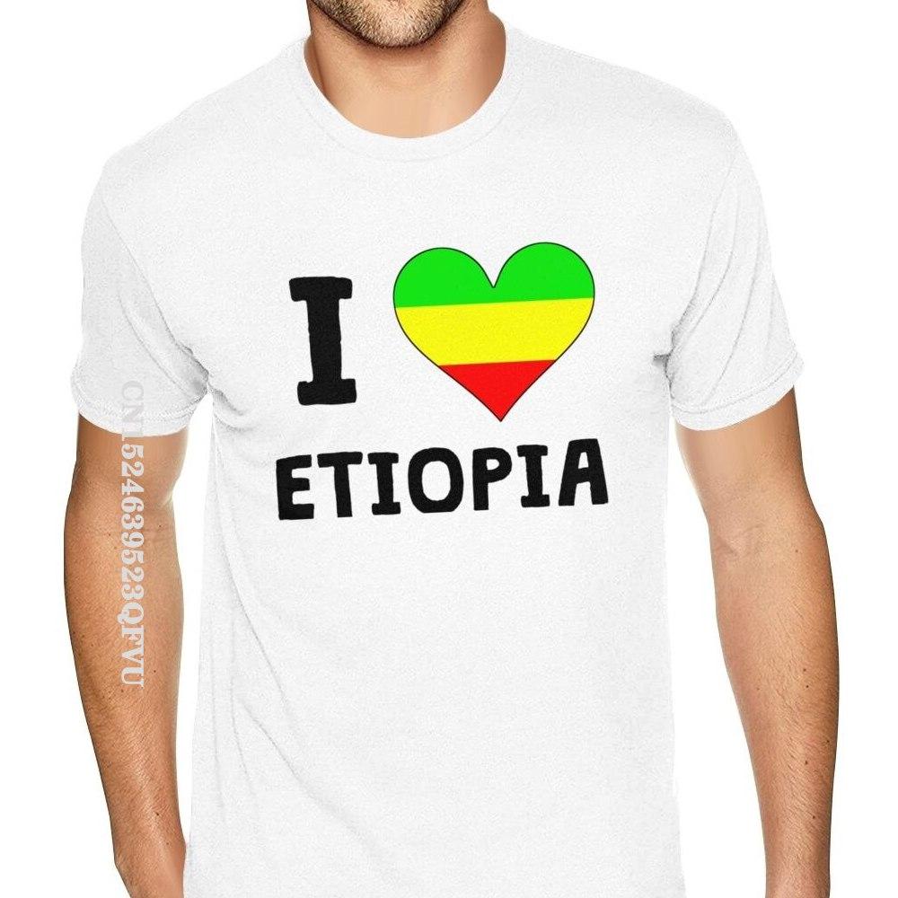 

Black I Love Heart Ethiopia Flag Shirt Men Women Custom Printing Gothic Style Anime Tshirt Pure Cotton Round Neck Tee Shirt 5XL різнокольоровий