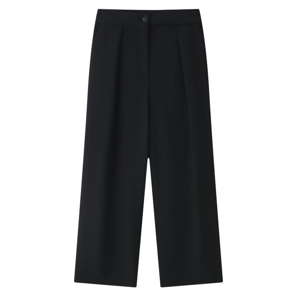 European and American Style, New Women's Fashion, Chic Asymmetrical Button-up Vest, Leg-shaping Pleated Pants