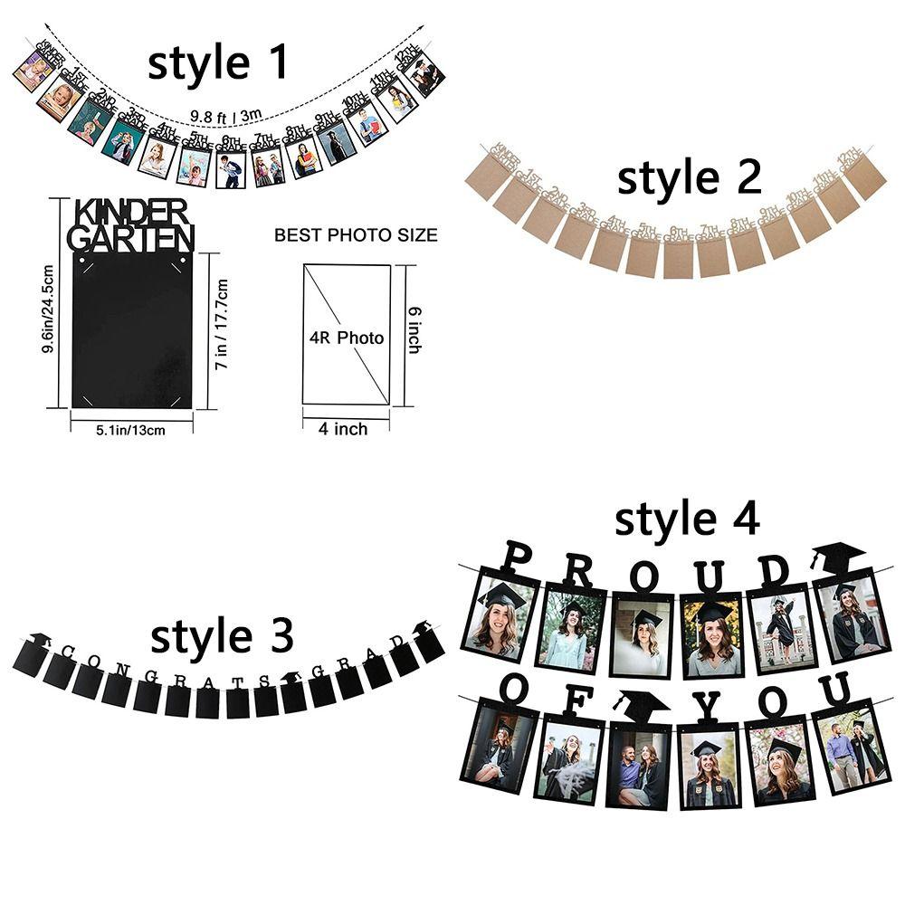 12. Klasse Herzlichen Glückwunsch Absolvent Banner Feiern Fotorahmen Hängeflagge Universitätsabschluss