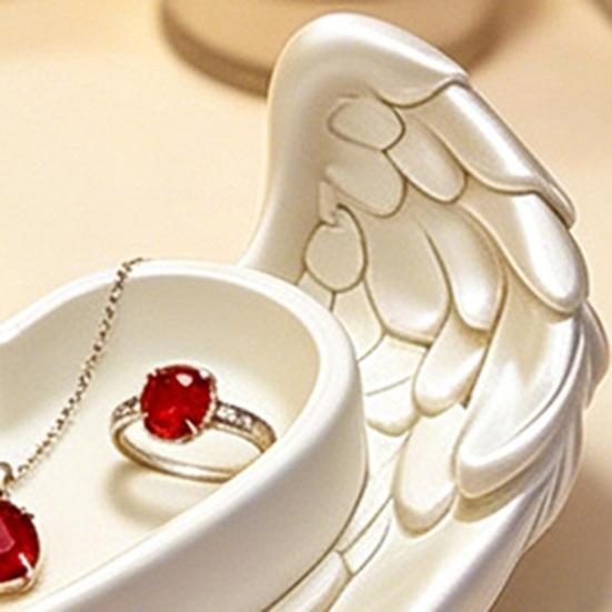 Engelenvleugel Sieradenbakje 3D Geprint Hart Ringhouder Schaal Kleine Decoratie Organizer Kom voor Ringen Oorbellen Kettingen