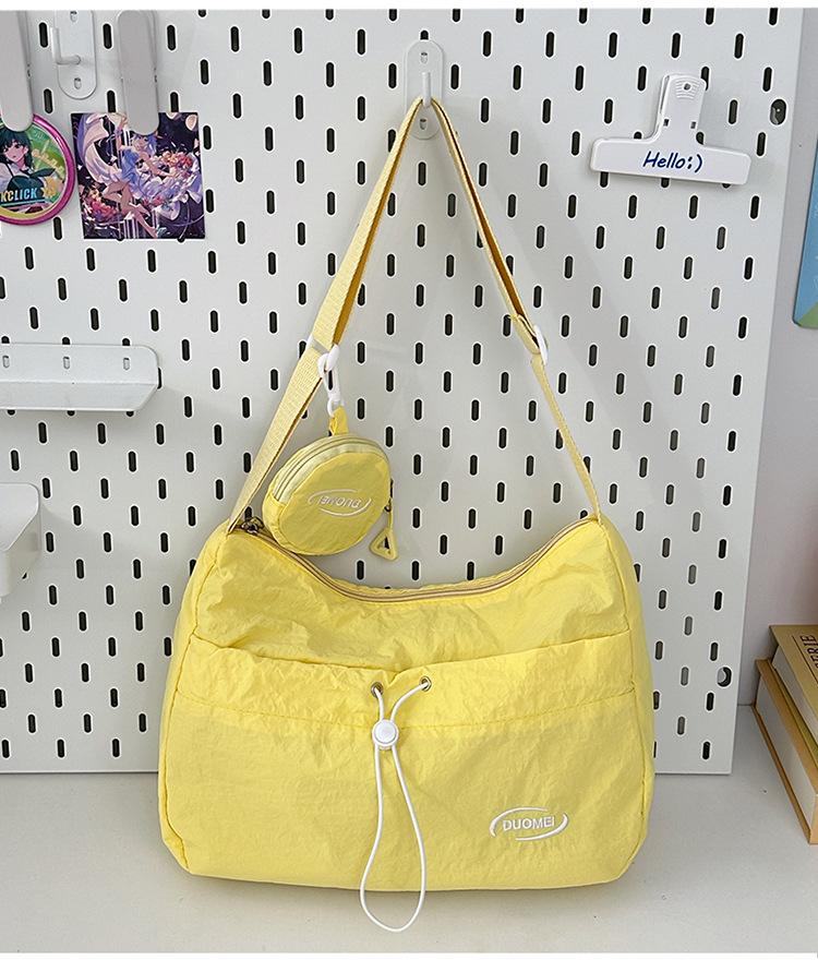 

Japan Style Women Crossbody Bag New Casual Nyl Letter Composite Bag Simple Large Capacity Canvas Single Shoulder Tote Bag