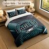 Bedding Set 1 Duvet Cover 2 Pillowcases Philadelphia Eagles Print Soft Bed Linen Bedroom Decor