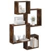 Wall Mounted Cube Shelves Wall Bracket Brown 64 x 13.5 x 91.5 cm