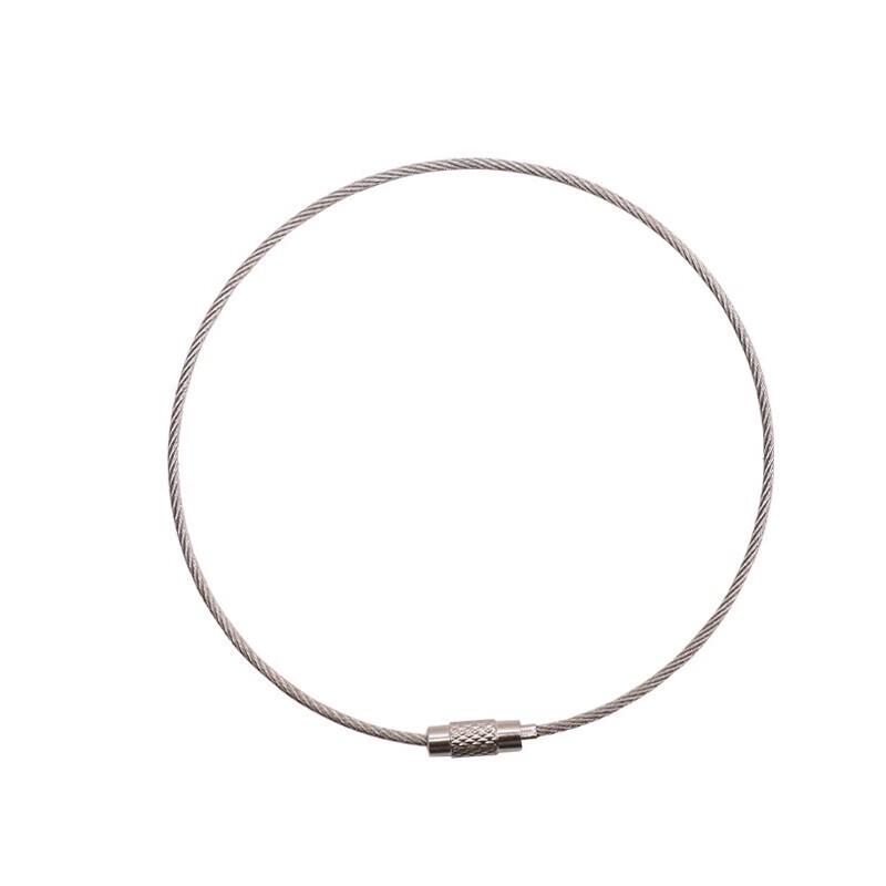 Homeglen Stainless Steel Wire Loop Keyrings (20 Pack)