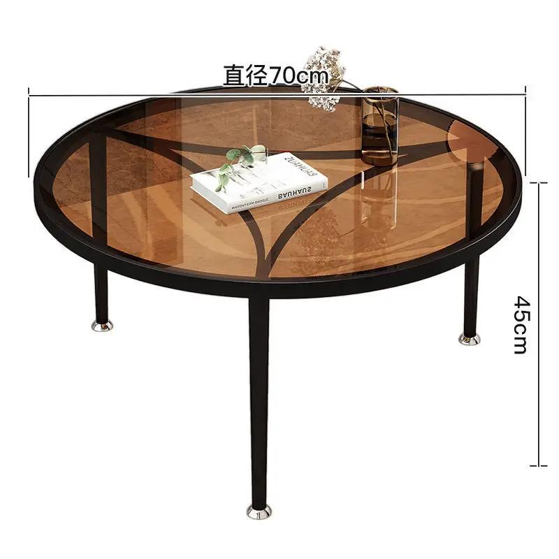 Outdoor Nordic Coffee Table Modern Glass TV Minimalist Coffee Table Nordic Computer Transparent Table