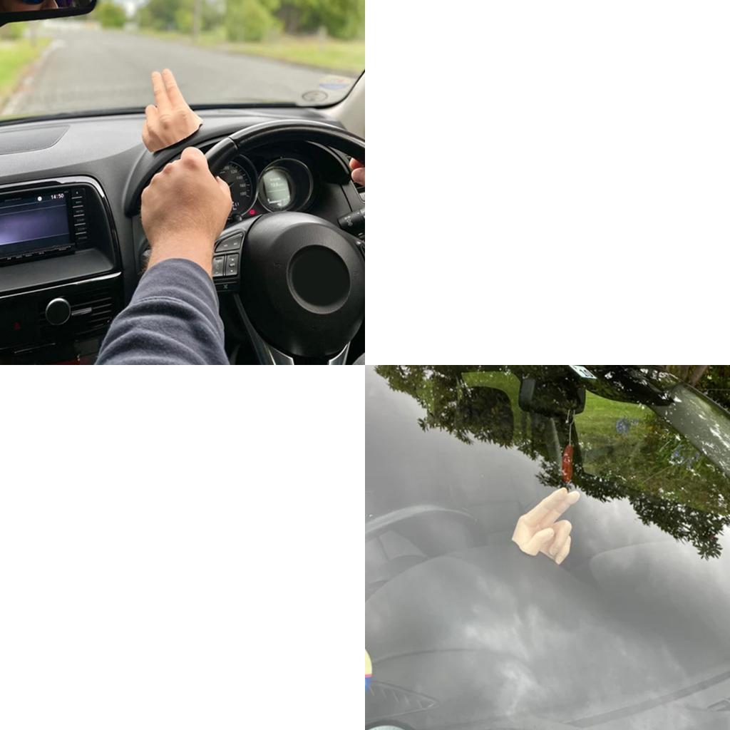 

2 Finger Waving Hand for Car Dashboard Lazy Waver Funny Waves Hand Car Interior CN