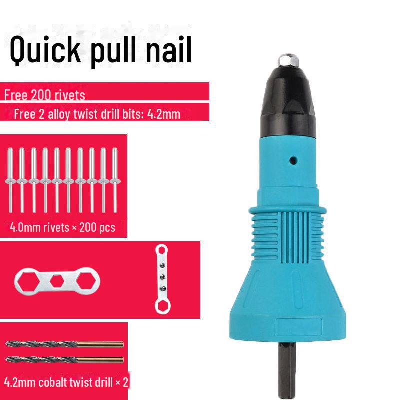 Electric Rivet Gun Adapter: Pneumatic & Hand Drill Core Pulling Machine