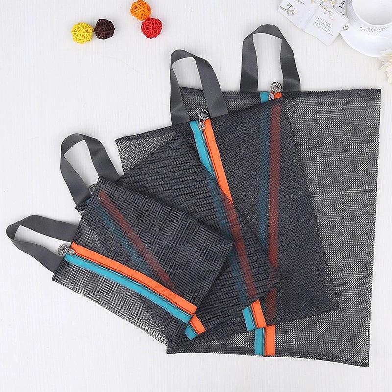 

Набор из 4 сетчатых сумок для хранения: Прозрачные сумки для организации туалетных принадлежностей, косметики, обуви и путешествий розовый