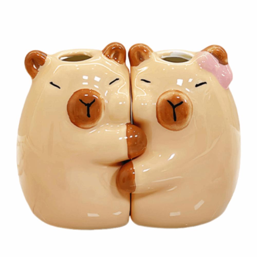 Ceramic Couple Toothbrush Rack Creative Electric Toothbrush Stand  Valentine's Day Gift