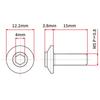 ZETA RACING Screen Bolts Red 4 Pieces High Strength Aluminum