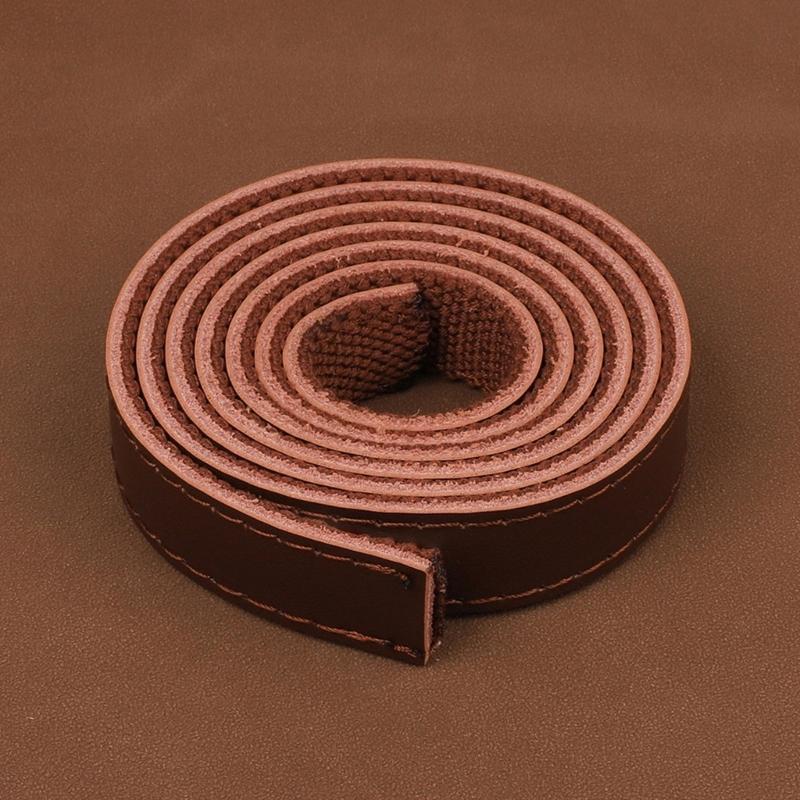 Leather Strap Strips Leather Belt Wrap Single Sided Flat Cord for DIY Crafts Projects Clothing Jewelry Wrapping Making