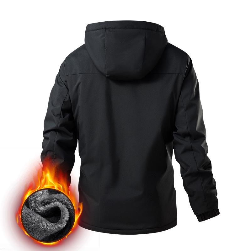 Men's Fleece-Lined Hooded Casual Jacket - 2026 Autumn/Winter Collection