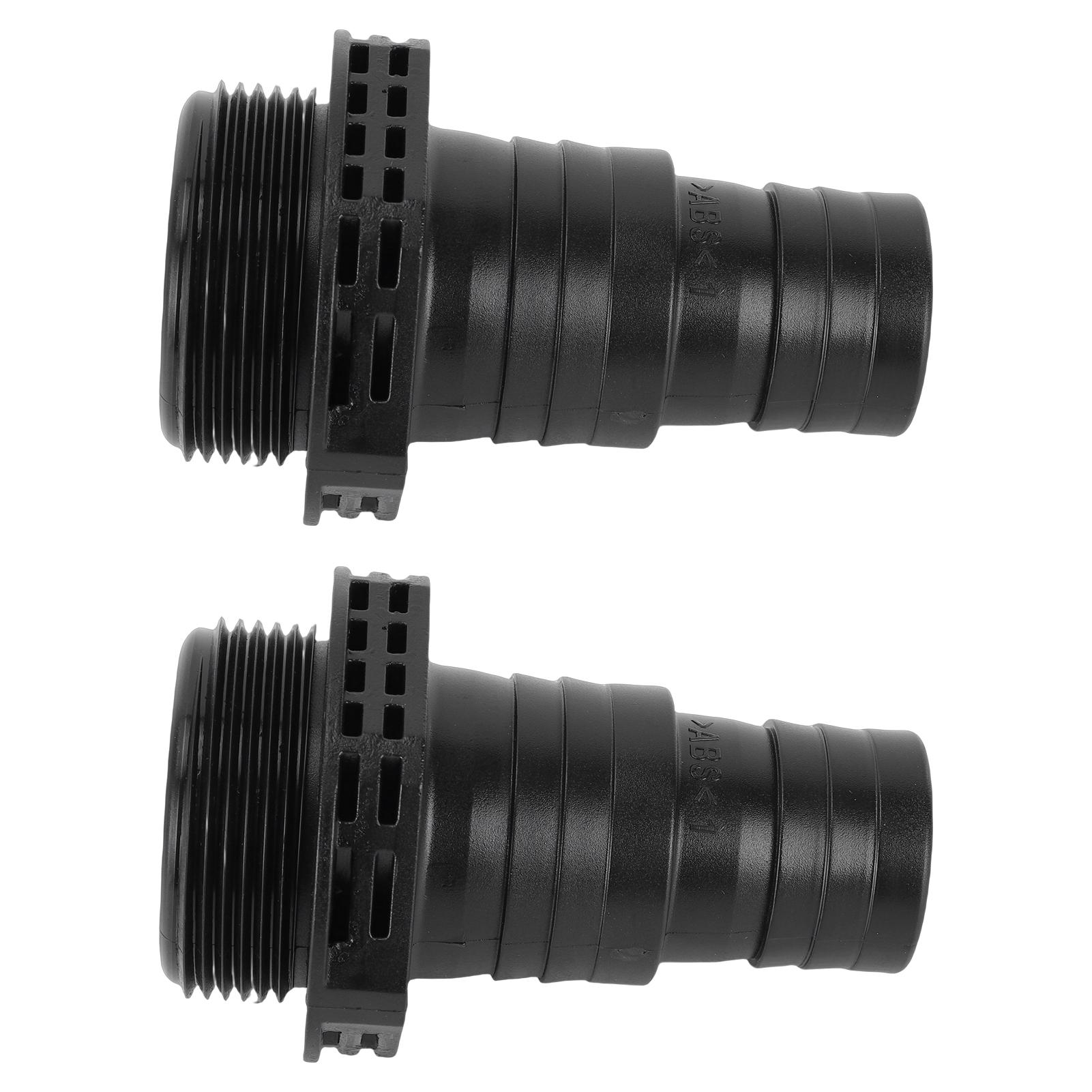 2Pcs ABS Pump Connectors 32 38mm, SPS100 SPS75 SPS50 SPS25 Sand Pump Pool Spa Replacement Outlet Adapter Fittings Black