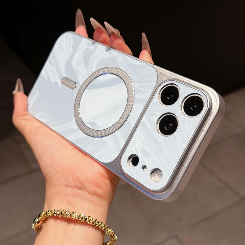 Seconds Change iPhone17Promax Water Ripple Magnetic Mobile Phone Case for Apple 16 All-inclusive Lens Anti-drop Sheath