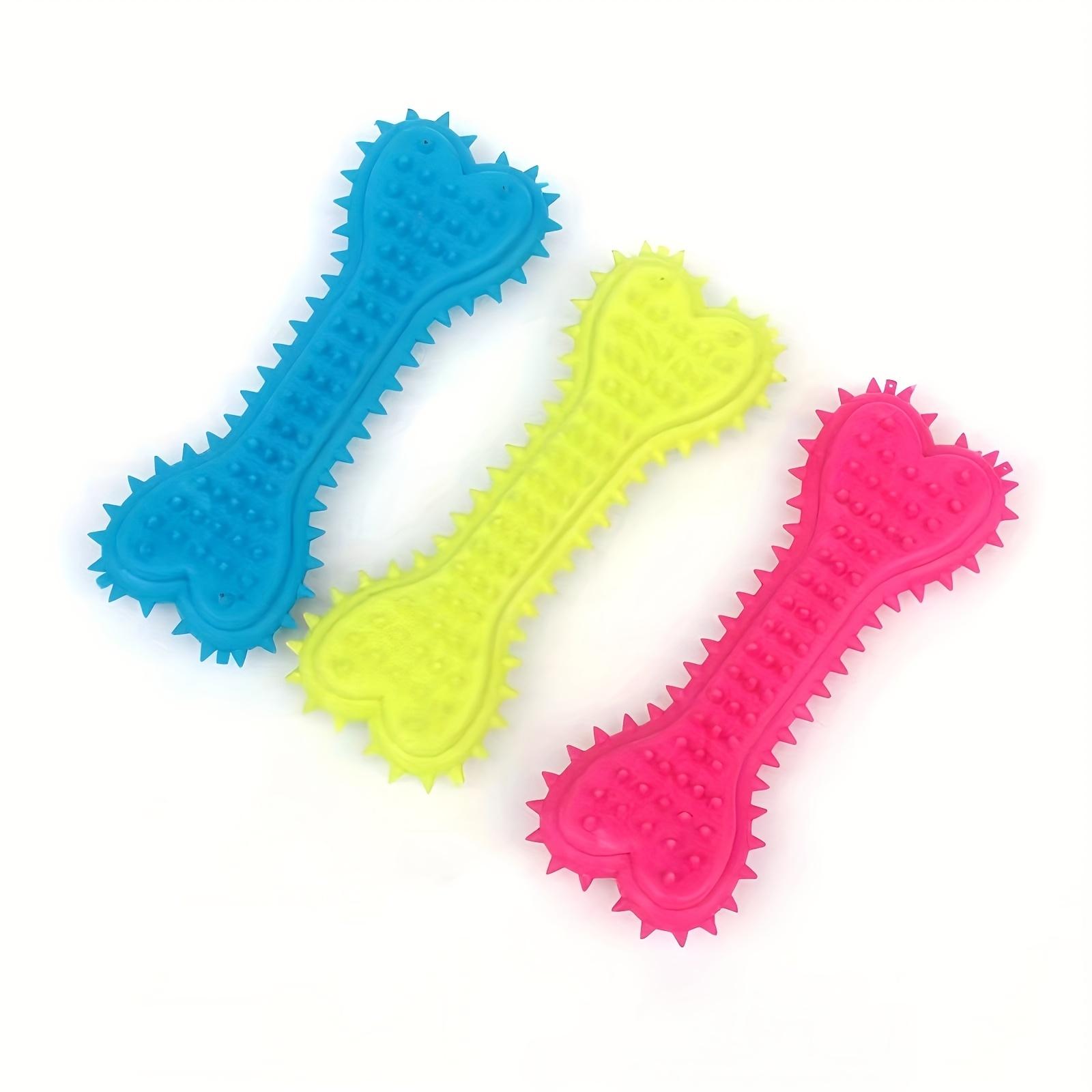 3pcs Rubber bone dog toy, alien dog chew toy, durable rubber toothbrush stick, easy to carry