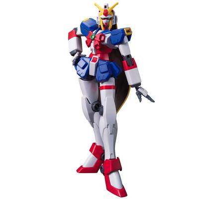 Plastikový model HGFC Mobile Fighter G Gundam Nobel Gundam GF13-050NSW v měřítku 1/144, barevně kódovaný.
