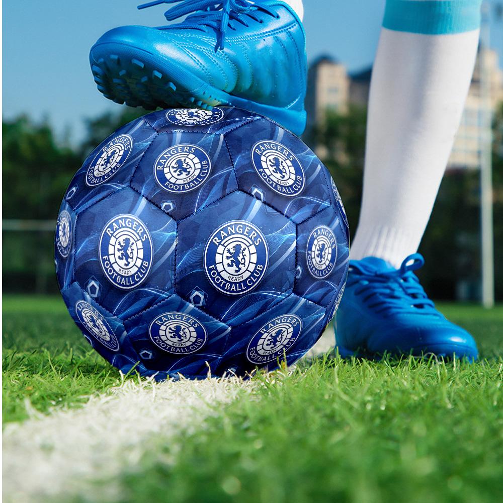 Rangers FC Size 5 Standard Football Durable Training Match Soccer Ball for Adult Outdoor Sports