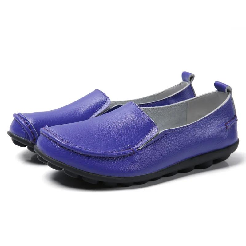 Fashion Women Flats Genuine Leather Fashion Footwear Women Shoe Moccasins Shoes Women Slip On Flat Shoes Soft Plus Size Tenis Feminino