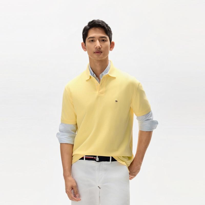 Tommy Hilfiger Business Casual Trendy Short Sleeve Polo Shirt Men tops 78JA572ZF0