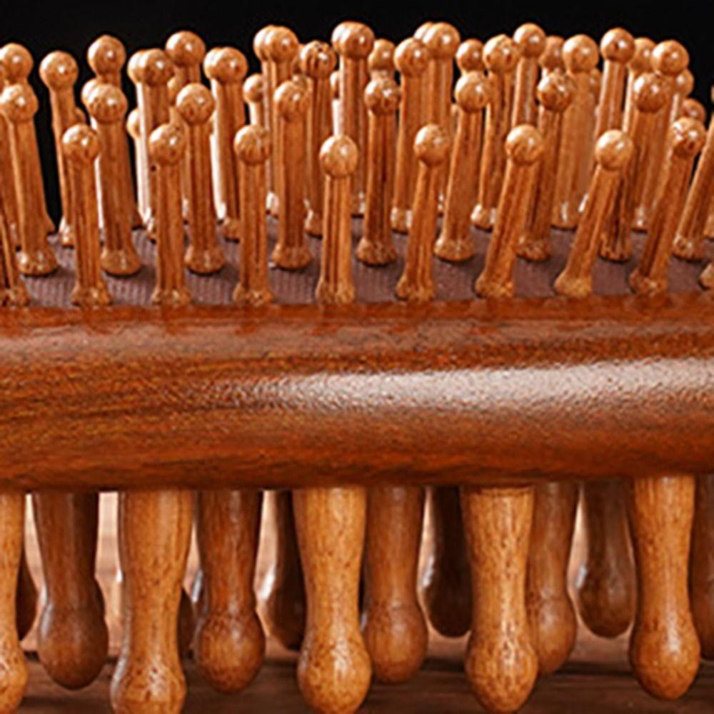 Anti Static Air Cushion Comb Double Sided Comb Brush Portable Massage Wood Comb  Curly Hair