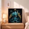 Mystical Owl Witch 5D Diy Diamond Paintings Mosaic Wall Round Diamond Art Painting Kits Embroidery Crystal Accessories Frameless