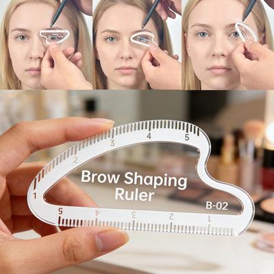 1 PEÇA Régua de Mapeamento de Sobrancelha Régua de Moldagem de Sobrancelha Desenho Rápido de 1 Minuto Design de Sobrancelha Ferramenta Fácil Microblading Maquiagem Permanente Stencils