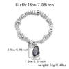 Elegant Irregular Shape Beaded Necklace and Bracelet Set