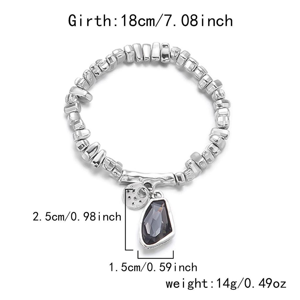 Elegant Irregular Shape Beaded Necklace and Bracelet Set