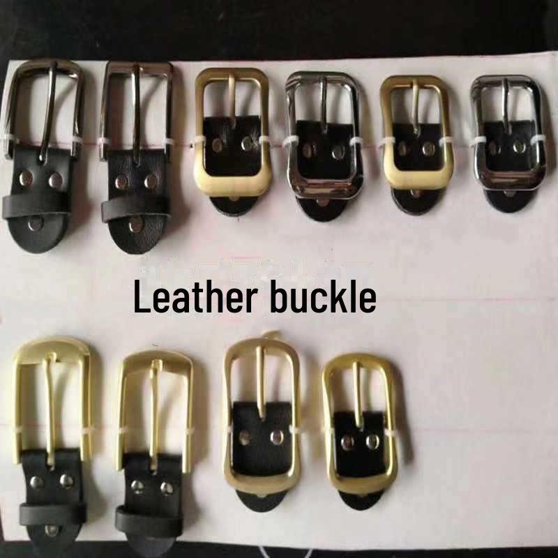 Cinto de Couro com Fivela de Pino de Liga de Cobre 4.0 Masculino (Galvanizado, 3,5 cm)