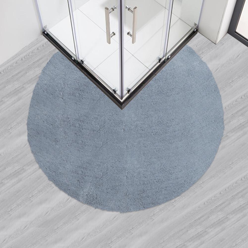 Covor de Baie Semirotund Antiderapant pentru Duș la Domiciliu, Culoare Solidă, Covor de Zonă pentru Baie, Covoraș de Baie pentru Cabină de Duș, Covoraș Decorativ